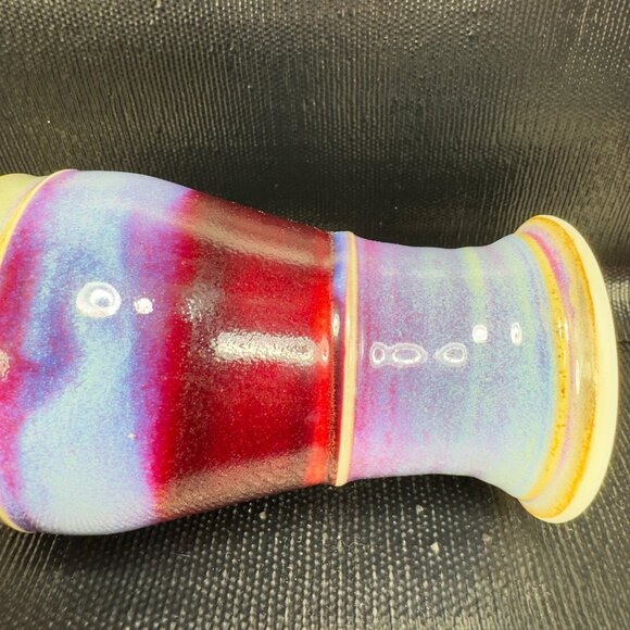 Hand Made Stoneware Tall Coffee Mug Cup Beer Cup Mug Artist Signed Vase Vessel - Picture 11 of 12